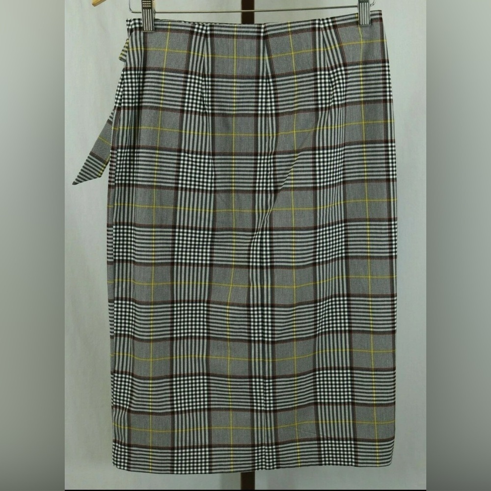 Est.1946 Plaid Midi Skirt | Size 12 | Waist with Bow | Soft Rayon - Picture 4 of 14
